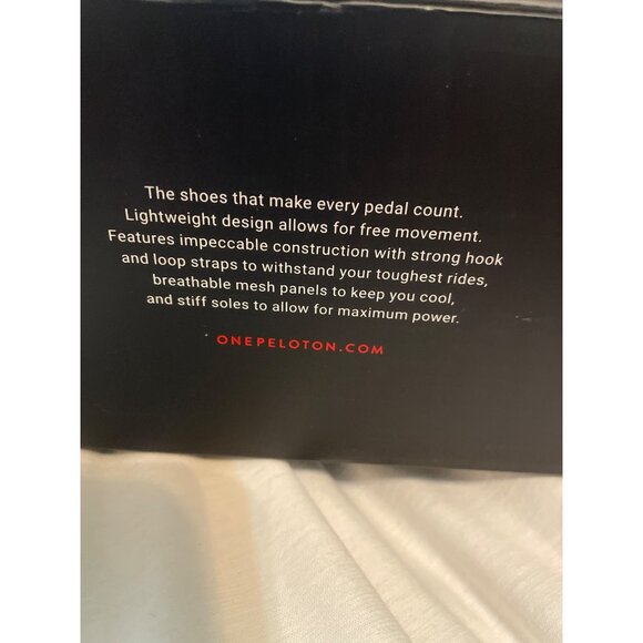 Peloton Cycling Shoes Size 39 Black & Red Hook & Loop Strap - Picture 6 of 10